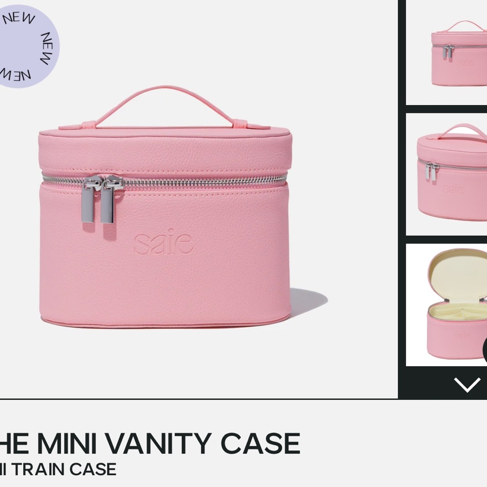 Saie Mini Vanity Case in Pink